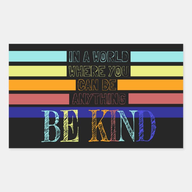 Christian Miracle Worker BE Kind Rectangular Sticker (Front)