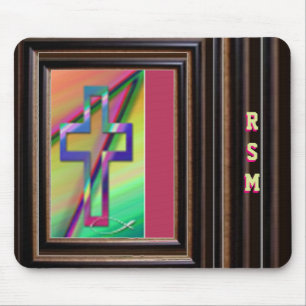 Christian monogrammed mouse mat