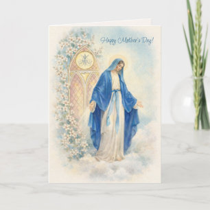 Christian Mother’s Day Dogwood Floral Mary Card
