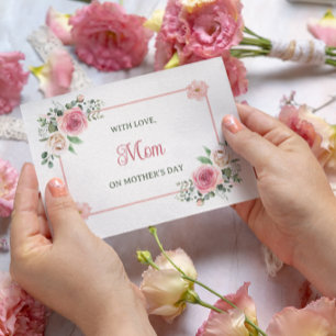 Christian Mother’s Day For Mom Watercolor Floral  Holiday Card