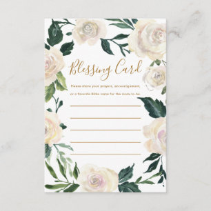 Christian Mother's Blessing Party Floral Prayer Enclosure Card