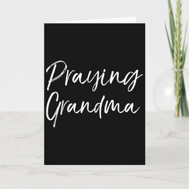 Christian Mother's Day Gift Prayer Warrior Praying Card (Front)