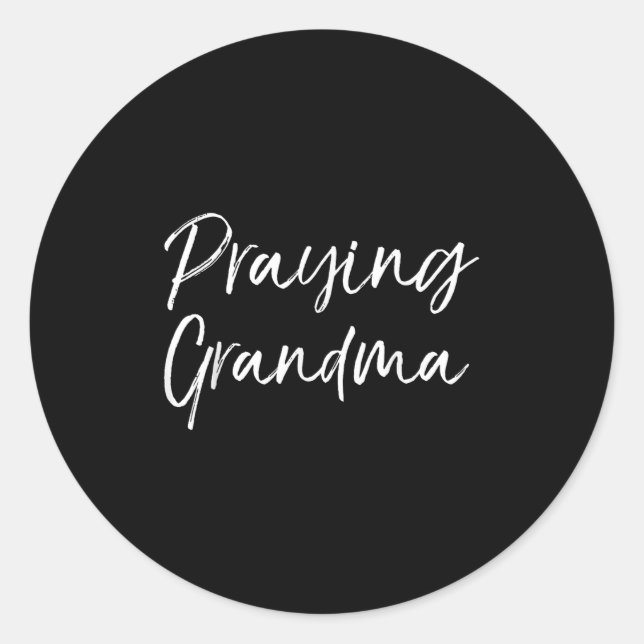 Christian Mother's Day Gift Prayer Warrior Praying Classic Round Sticker (Front)