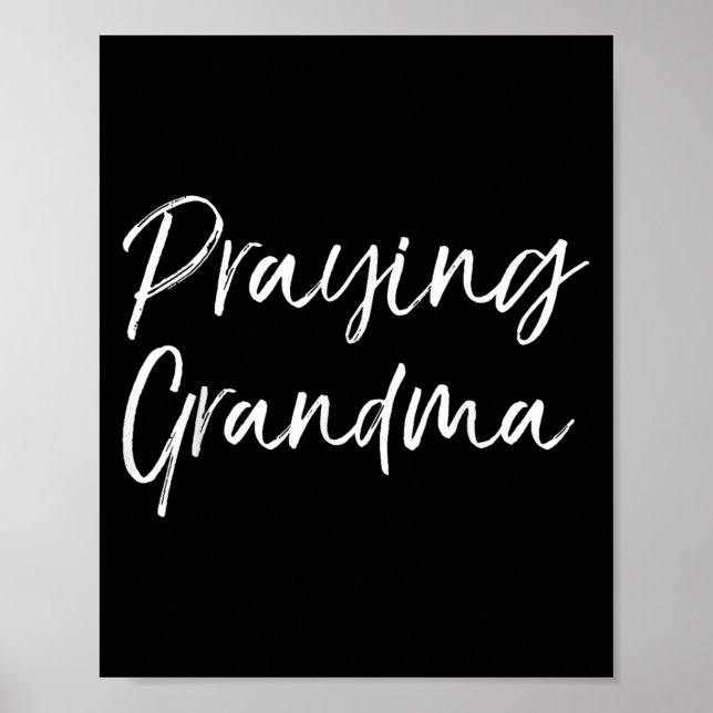 Christian Mother's Day Gift Prayer Warrior Praying Poster (Front)