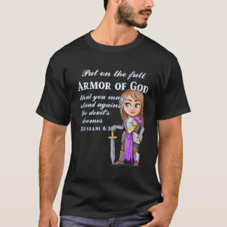 Christian Motivation Armour of God Ephesians 611 L T-Shirt