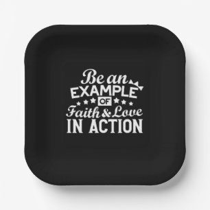 Christian Motivation Design – Faith, Love, and Act Paper Plate