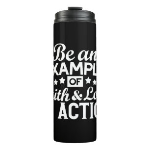 Christian Motivation Design – Faith, Love, and Act Thermal Tumbler