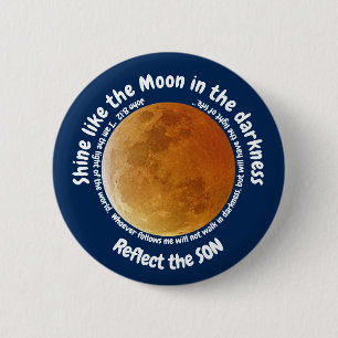 Christian motivational quote  6 cm round badge