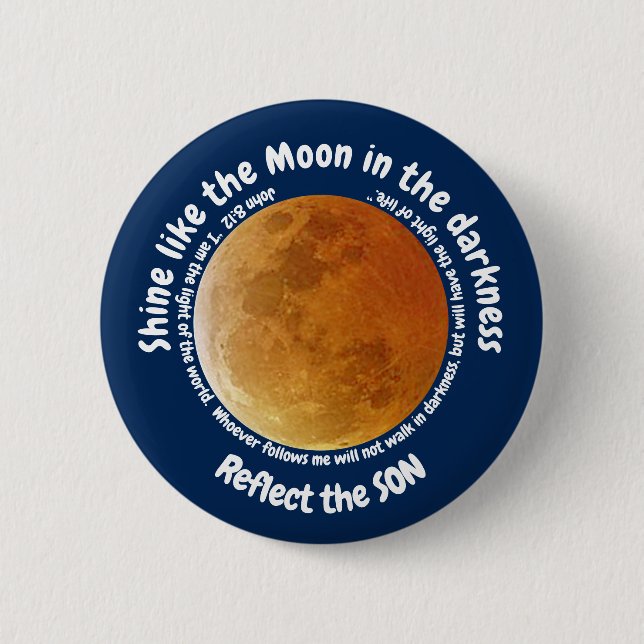 Christian motivational quote  6 cm round badge (Front)