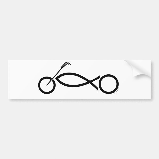 Christian motorcycle clothing and accessories bumper sticker (Front)