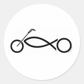 Christian motorcycle clothing and accessories classic round sticker