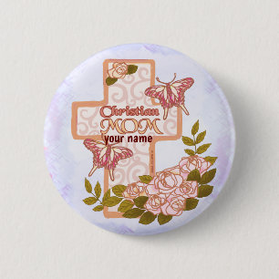 Christian Mum pin button