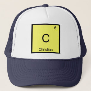 Christian Name Chemistry Element Periodic Table Trucker Hat