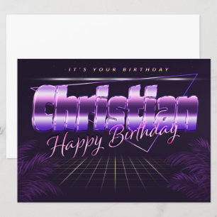 Christian Name First name lila retro card Birthday