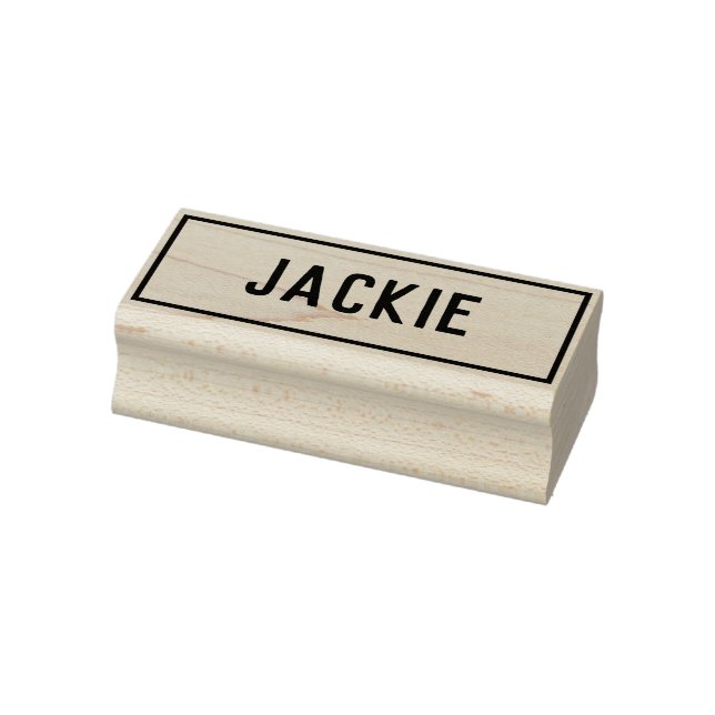 Christian Name Jackie on a Rubber Stamp (Stamp)
