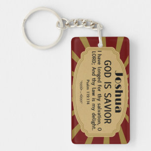 Christian Name Scripture Meaning Joshua Key Ring