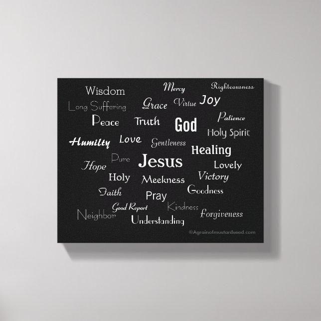 Christian Names Canvas Print (Front)