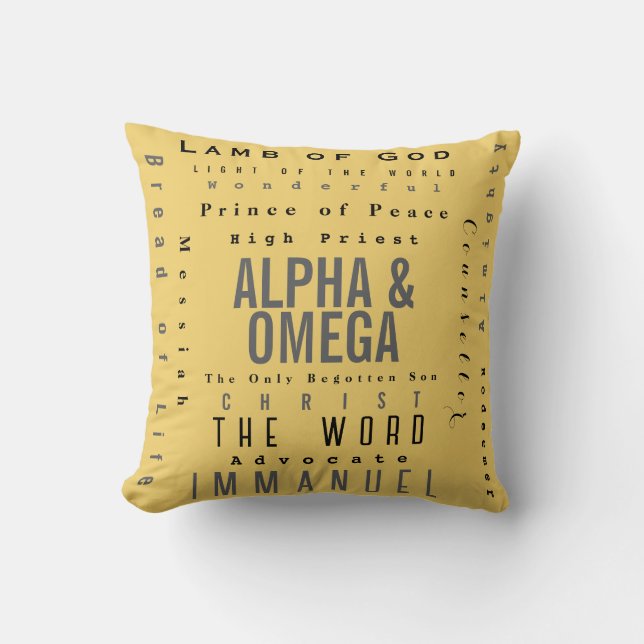 Christian Names Of God, Modern Simple Cushion (Front)