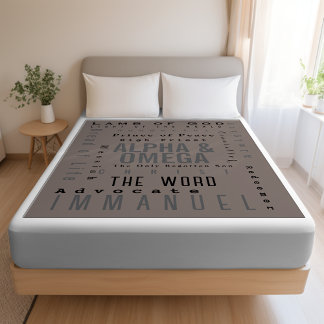 Christian Names Of God, Modern Simple Sherpa Blanket