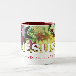 Christian Names of JESUS Custom Text Christmas Two-Tone Coffee Mug