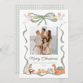 Christian Nativity Photo Greeting Christmas Card
