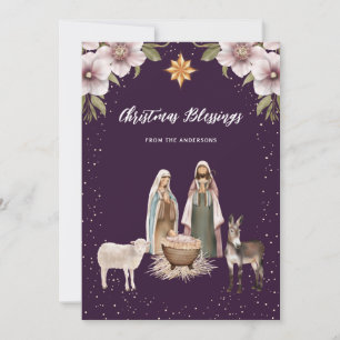 Christian Nativity Scene Baby Jesus Christmas Card