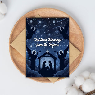 Christian Nativity Scene Christmas Holiday Card