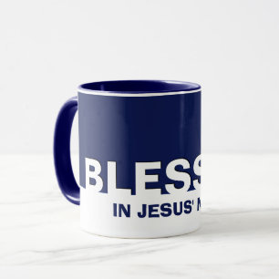 Christian Navy Blue BLESSED Mug