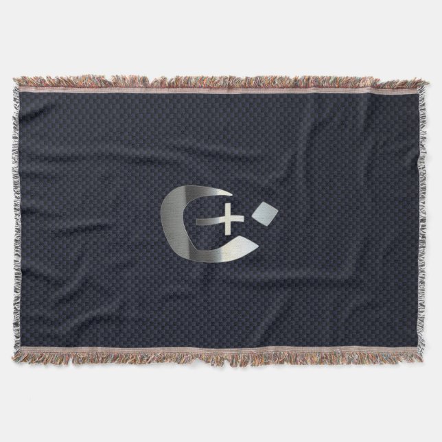 Christian Nazarene Solidarity on Carbon Throw Blanket (Front)