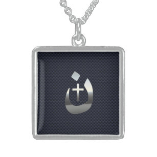 Christian Nazarene Spiritual Symbol Sterling Silver Necklace