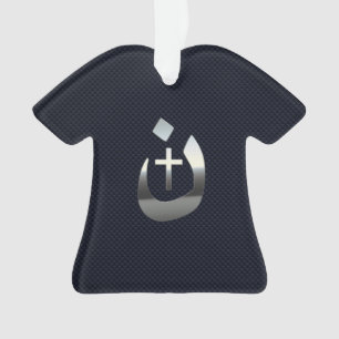 Christian Nazarene Symbol on Navy Blue Ornament