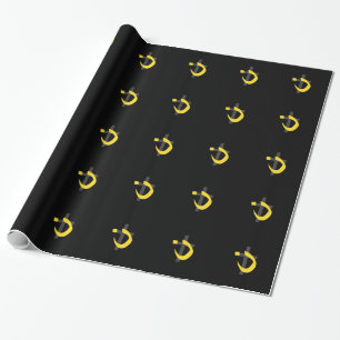 Christian Nazarene Symbol Solidarity Cross Black Wrapping Paper