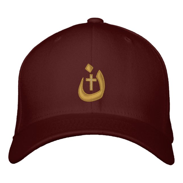 Christian Nazarene Symbol Solidarity Stitches Embroidered Hat (Front)