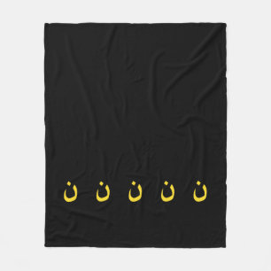 Christian Nazarene Symbol Spirituality in yellow Fleece Blanket