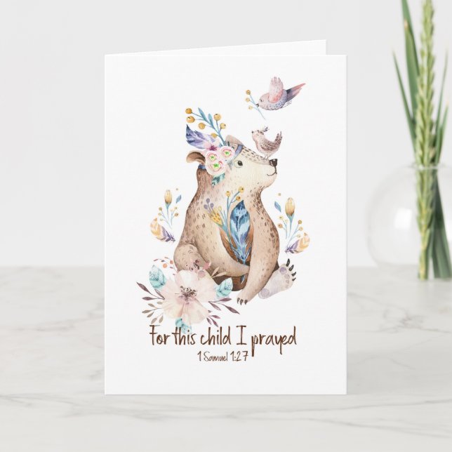 Christian New Baby Christening Card (Front)
