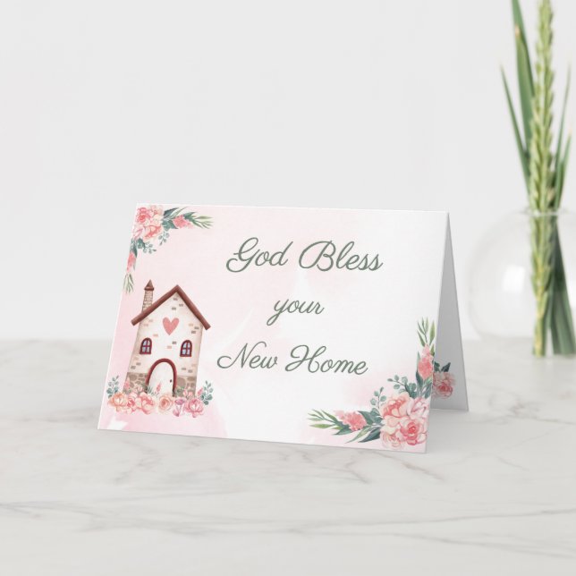Christian New Home Card with Scripture (Front)