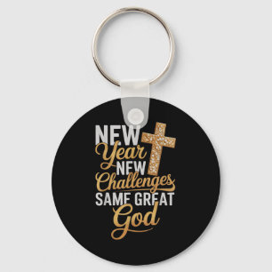 Christian New Years 2026 Happy New Year Same Great Key Ring