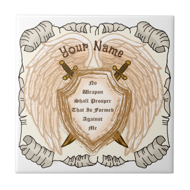 Christian No Weapon Shall Prosper  Tile (Front)