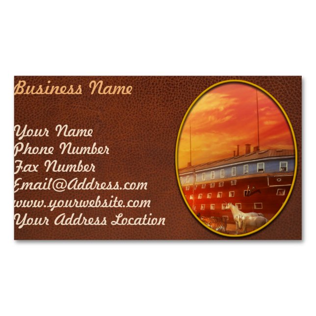 Christian - Noah's Ark - The beginning Magnetic Business Card (Front)