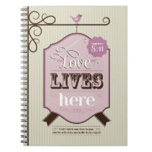 Christian Note Book Love Believe Scripture Faith