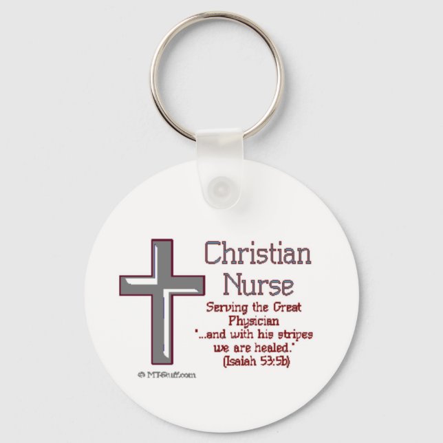 Christian Nurse Cross2 Key Ring (Front)
