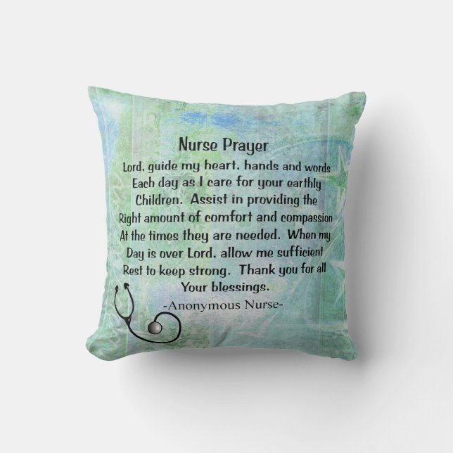 Christian Nurse Prayer Pillow (Front)