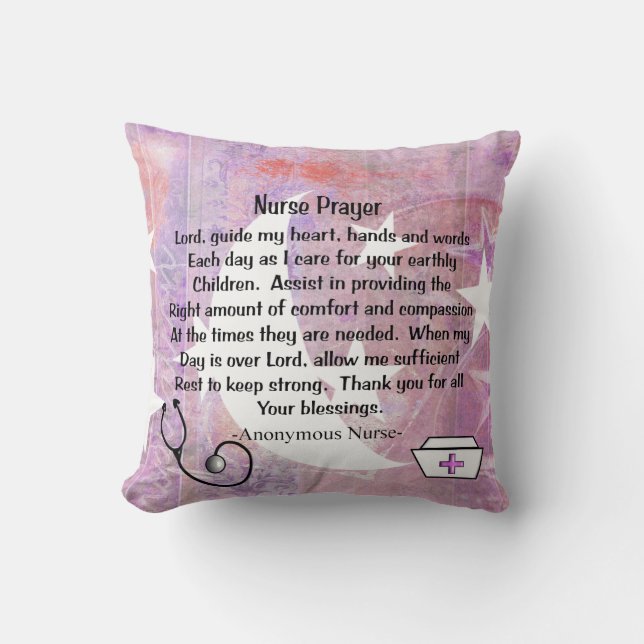 Christian Nurse Prayer Pillow (Front)