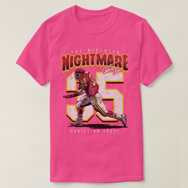 Christian Okoye Kansas City The Nigerian Nightmare T-Shirt (Design Front)