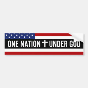 Christian One Nation Under God Bumper Sticker