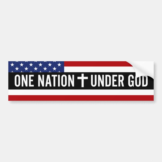 Christian One Nation Under God Bumper Sticker (Front)
