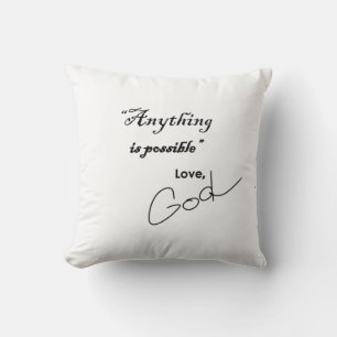 Christian or religious saying on pillow, encourage cushion