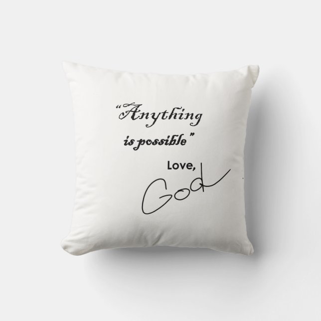 Christian or religious saying on pillow, encourage cushion (Front)