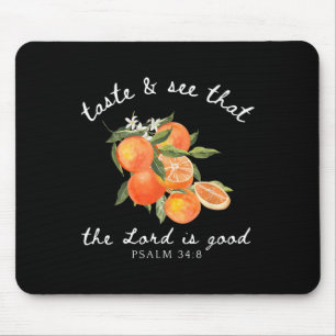 Christian Orange Fruit Flower Bible Verse Gardener Mouse Mat