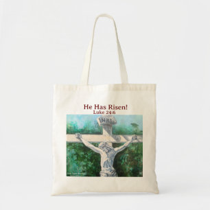 Christian Original Art work/ He Has Risen! Easter Tote Bag